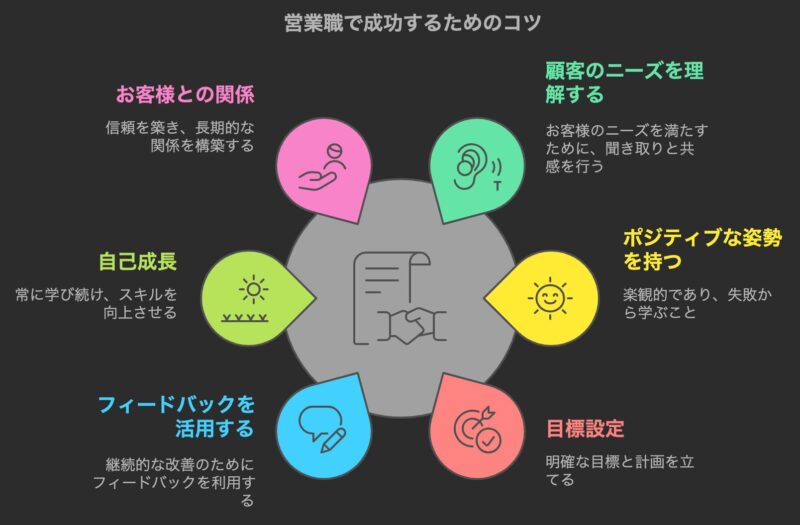 営業で成功するためのコツ図